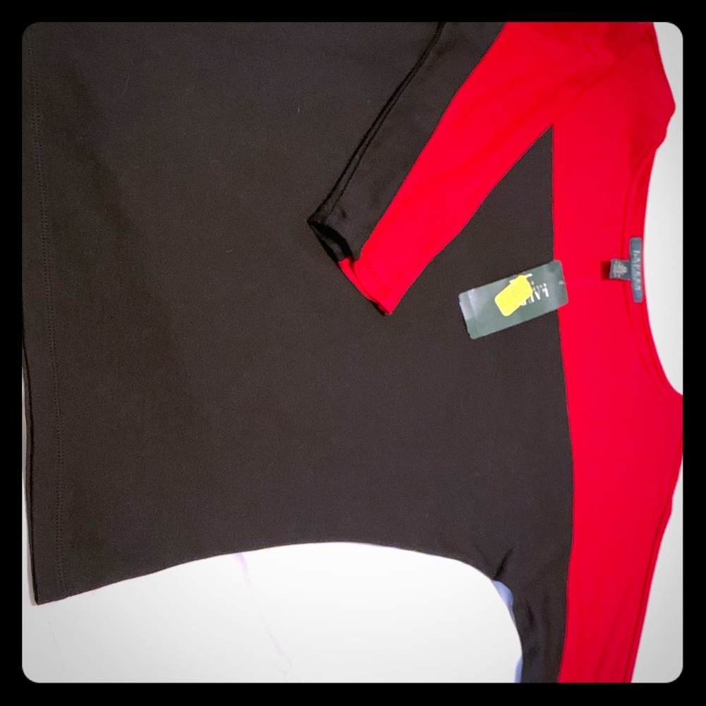 Lauren - Red and Black Top